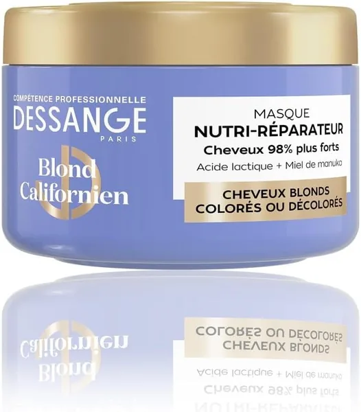 DESSANGE – Masque Capillaire Nutri-Réparateur Californien Blonde – Acide Lactique & Miel de Manuka – Nourrit, Répare et Protége