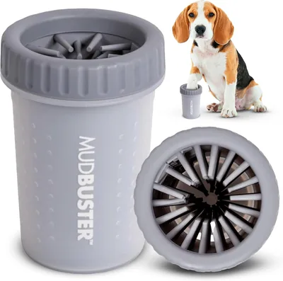 Dexas Medium MudBuster Paw Washer, Light Gray – Top Quality Dog Cleaning