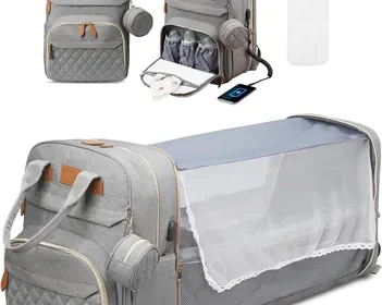 Diaper Bag Backpack with USB Charging, Waterproof & Changing Station - Best Deal in United Arab Emirates
