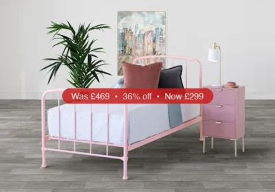 Free ad: Dillon Bed Frame | Small Double | 4ft | Blush - 36% Off in Ireland. Dillon Bed Frame | Small Double | 4ft | Blush - 36% Off in Ireland