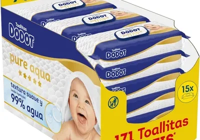 Free ad: Dodot Pure Aqua Soft Textured Baby Wipes, 900 Wipes (15 Packs de 60 Count) con Lotion al 99% de Agua - 35% de Descuento in Portugal. Dodot Pure Aqua Soft Textured Baby Wipes, 900 Wipes (15 Packs de 60 Count) con Lotion al 99% de Agua - 35% de Descuento in Portugal