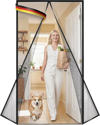DOOR EASY Magnet Fliegengitter Balkontür 140 x 200 cm – Premium High-Performance-Gewebe (Rissbeständiger als Glasfaser)