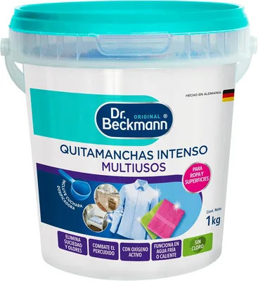 Dr. Beckmann Quitamanchas Intenso Multiusos en Polvo para Ropa Blanca y Color con Oxígeno Activo – 30% de Descuento