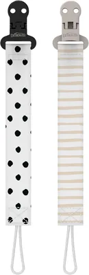 Dr. Brown’s Pacifier Clips – Universal Fabric Strap, BPA-Free, 2-Pack