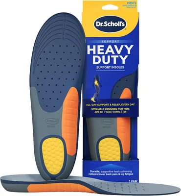 Dr. Scholl’s Heavy Duty Support Insoles for Big & Tall – Wide Feet, 200+ lbs, Shock Absorbing Best Deal