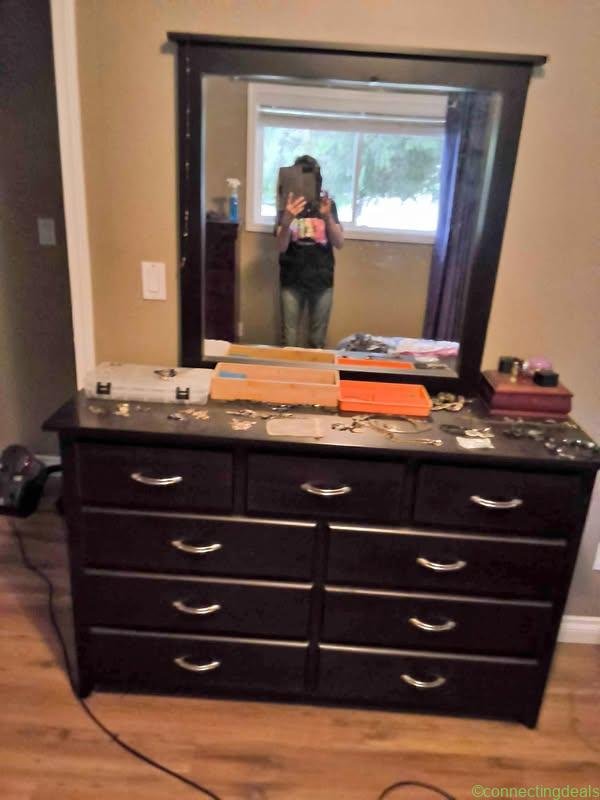 Dresser and mirror