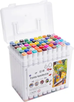 Duravel Twin Marker Set: 60 Colours, Dual Tip Art Markers for Drawing & Illustration – Best Deal