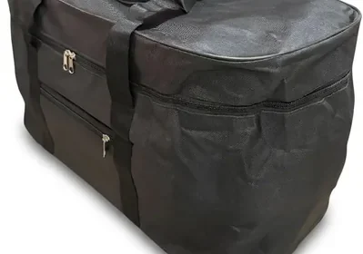 टेबला बैग, काला, भारी ड्यूटी हैंडल्स ज़िपर पॉकेट्स के साथ टेबला स्टोरेज और ट्रैवल के लिए in India
