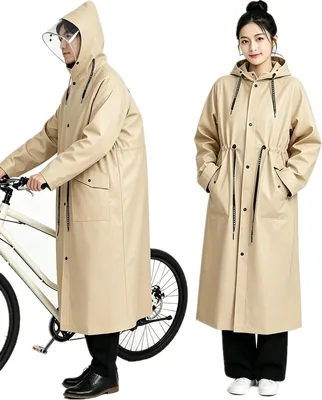 サイレント レインコート 自転車用 雨具 透明ダブルレイヤー 三重防水 男女兼用