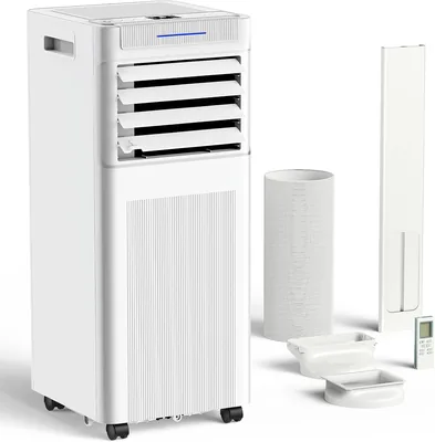 スポットクーラー 家庭用、猛暑対策に最適！工事不要のポータブル2.64kW、静音3in1除湿冷房機。