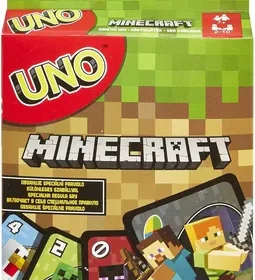 マテル ゲーム UNO マインクラフト カードゲーム、パーティー用品、教育ゲーム、112枚入（2～10人用）、7歳以上、グリーン in Japan