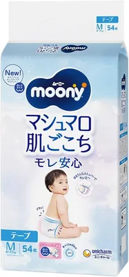 モーニー マシュマロスキン コンフォート 漏れ防止おむつ (Mサイズ) 54枚入