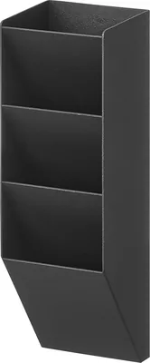 ヤマザキ 10097 マグネットペンスタンド、スチールパネルに適合、ブラック、W 2.4 x D 2.4 x H 8.2インチ (6.2 x 6.2 x 20.8cm)