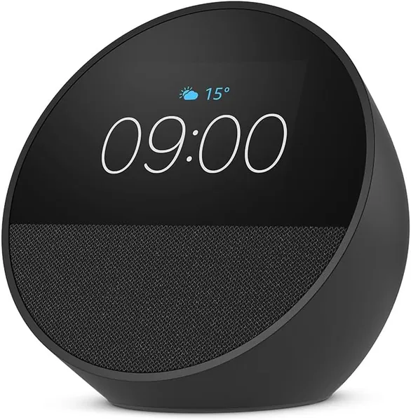 Echo Spot (nouvelle génération) – Réveil intelligent avec son vibrant + Alexa, Noir (47% de réduction)