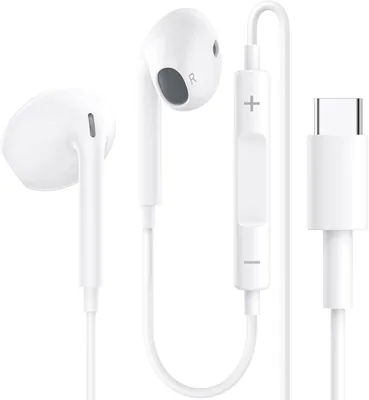Écouteurs filaires USB-C pour iPhone 17/16/15 – Écouteurs Type-C stéréo avec microphone et contrôle du volume, Studio Headphones