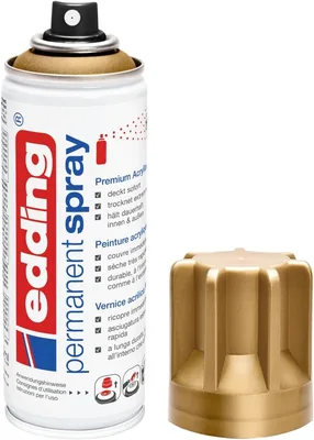 Edding 5200 Permanent-Sprühfarbe, Rich Gold Matt, 200 ml, Acryl-Sprühfarbe für Glas, Metall und Holz – Best Deal
