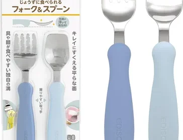 EDISONmama フォーク＆スプーン、1.5歳以上、ブルー ハワイ in Japan