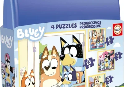 Educa - Juego de Puzzles Progresivos con Personajes de Bluey, Set de 4 (12-25 Piezas) - Maletín Magnifico in Portugal