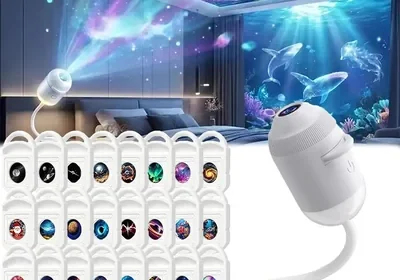 Eeiiey HD Smart Dynamisches 5D Holografisches Nachtlicht Projektor | 360 Mini Ozean-Galaxie Traumprojektor | Sternenhimmel Projektion Best Deal in Germany