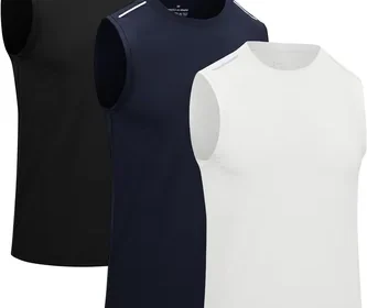 EIHEYA 3 Pack Men's Sport Tank Tops Dry Fit Gym Workout Sleeveless T Shirts in Oman