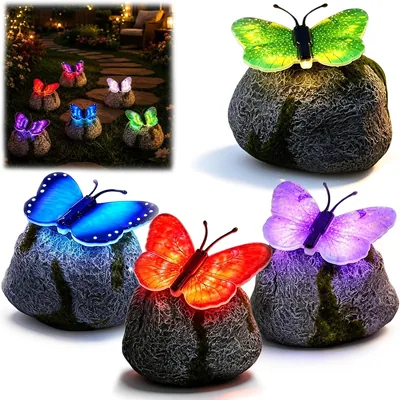 ELMVAR Illuminated Butterfly Stone Garden Light Best Deal