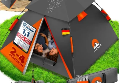 Eloneo Pop-Up Zelt - Extra wasserdicht & stabil | Schnelle Aufbau & Demontage in 45 Sekunden | 4 Personen | 3 Personen in Slovenia