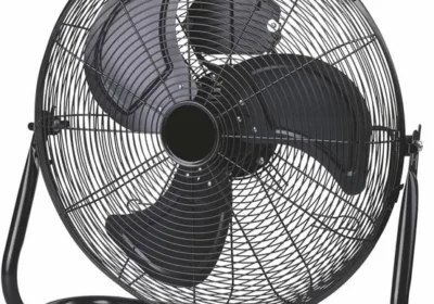 EMPOTEC Ventilatore con Supporto da Pavimento 50 cm a 3 Velocità in Metallo Laminato in Acciaio con Inclinazione 100 W Potente e Facile da Trasportare (Nero) in Italy