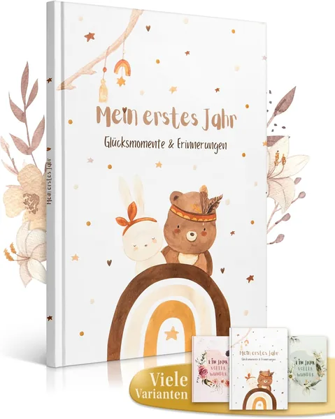 EULENTALER® Baby-Tagebuch Boho – Erstes Jahr, DIN A4, 4.8 Sterne (1441 Bewertungen)