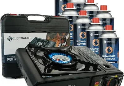 Eurocatch Gas Cooker - 8 Bottle Camping Stove Best Deal in Ireland