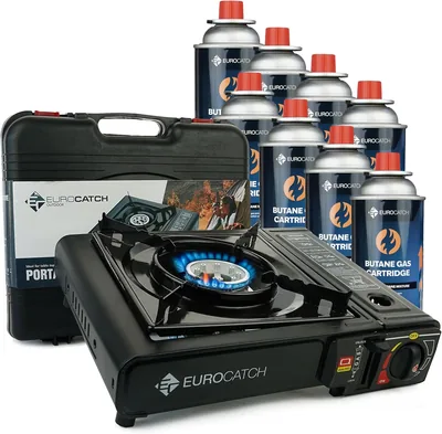 Eurocatch Gas Cooker – 8 Bottle Camping Stove Best Deal