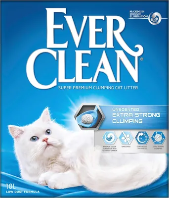 Ever Clean Extra Sterke Klumpende Kattenlitter, 10L, Geurvrij – 5% Korting