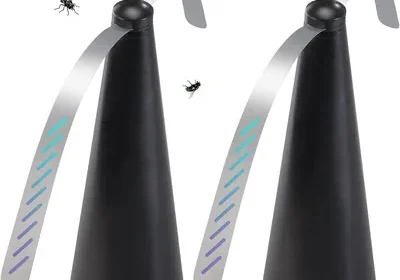 Exbuster Insektenschutz: Set mit 2 tierfreundlichen Insektenabwehrgeräten, 2 Flügeln, batteriebetrieben (Batteriebetriebener Fliegenschutz) in Austria