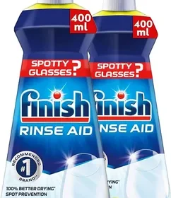 Finish Rinse Aid Lemon Sparkle, 400ml x 2 - 42% Off in United Arab Emirates