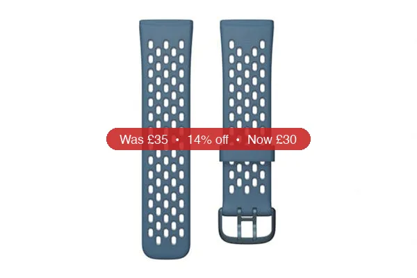 Fitbit Sense & Versa 3 Sport Band | Sapphire & Fog Grey | Small – 14% Off