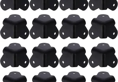 FIXOSHEE 黒色 鉄製 スピーカーキャビネットコーナープロテクター 16個セット 衝突防止角保護 スピーカーキャビネット・アンプボックス用 高耐久コーナーガード 最安値！ in Japan