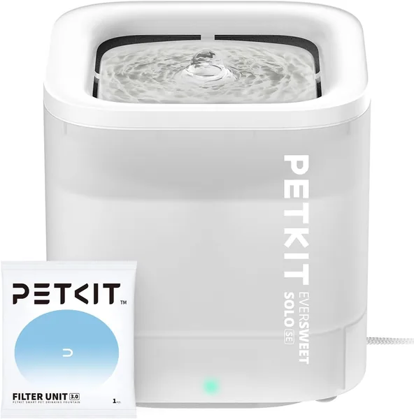 Fontaine à eau PETKIT CYBERTAIL pour chat avec pompe sans fil, moins de 25 dB, filtre 3.0, équipée de lumières LED, Capa – 57% de réduction