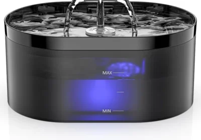 Fontaine automatique pour chat - 2.2L - Dispenseur d'eau avec LED - Super silencieuse, pour chats et autres animaux de compagnie in France