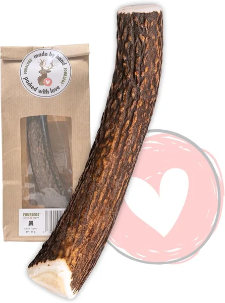 FOURLEGS® Przysmaki dla Psa, Naturalne Poroże Jelenia 100%, Minerały, Smak Jelenia, Gryzak dla Psy – Najlepsza Oferta