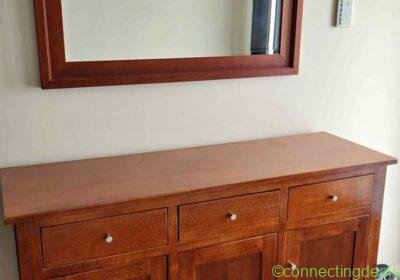 FREE - Solid wood buffet & mirror in Melbourne