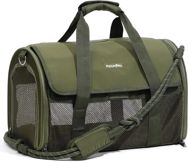 Fukamaru Transport para Gatos y Perros, Pequeño, Ligero y Transpirable, 46 x 28 x 28 cm, Aprobado para Viajar en Cabina, Plegable – Mejor Oferta