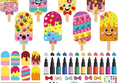 Free ad: Funrous 48 Sets Ice Cream Crafts Kit - DIY Hanging Ornaments in Singapore. Funrous 48 Sets Ice Cream Crafts Kit - DIY Hanging Ornaments in Singapore