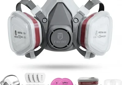 FWYYHT Staubmaske mit 6001 und 2097 Filter, wiederverwendbar, Atemschutz, feiner Staub gegen Staub, Gase, Sprühmittel - Best Deal in Slovakia