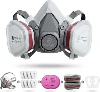 FWYYHT Staubmaske mit 6001 und 2097 Filter, wiederverwendbar, Atemschutz, feiner Staub gegen Staub, Gase, Sprühmittel – Best Deal