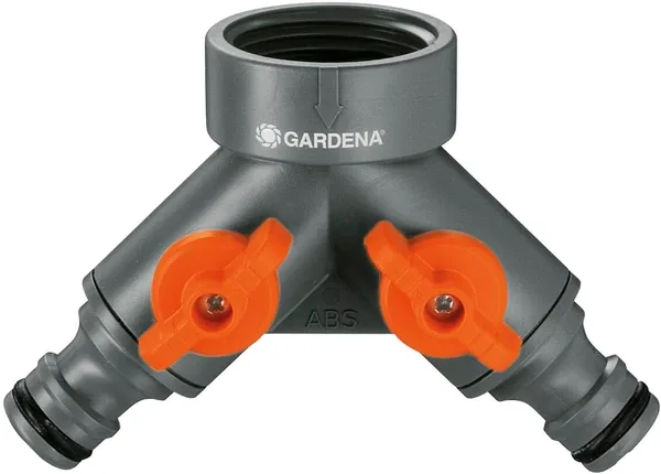 Gardena Twin-Tap Connector: 26.5 mm (G 3/4 Inch) Tråd, Tillföra två apparater