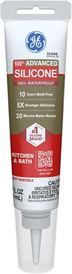 GE Advanced Silicone Sealant, Clear, 2.8 fl oz