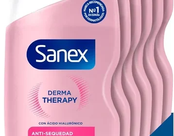 Gel de ducha Sanex Derma Therapy Anti-Seco Cremoso, 6 x 425ml | Gel para piel seca | Alivia la sequedad y reduce la picazón in Portugal