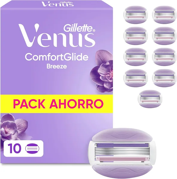Gillette Venus Comfortglide Breeze – 10 Lames de Reemplazo, Ahorra un 27% en Amazon