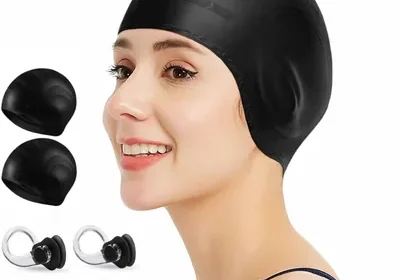 Gorros de Natación Impermeables, Gorra de Silicona con Protección Auditiva y Pinza Nasa in Mexico