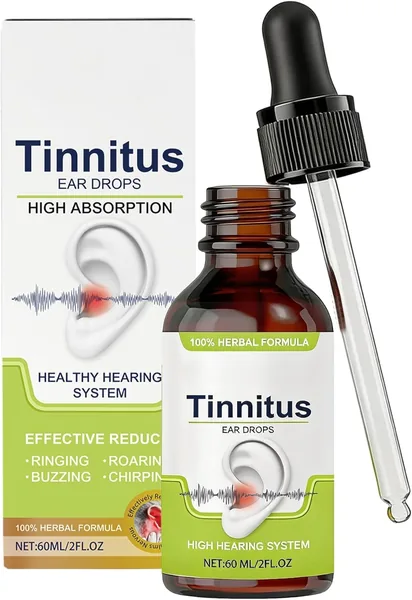 Gouttes Pour Acouphènes (60 ml) – Formule Douce pour le Confort Auditif, Idéal contre les Oreilles Bouchées ou les Bourdonnements