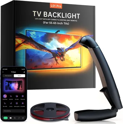 Gvyugke LED-Rücklicht für Fernseher mit Sensor, Smart-App-Steuerung, Spiel- & Musiksynchronisierung, 4,5 m synchronisiertes TV-LED-Streifenangebot für 55-Zoll-Fernseher – 43% Off